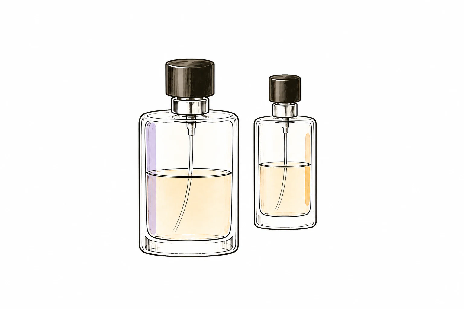 Five numbered steps for layering two perfumes, anchor first and accent second